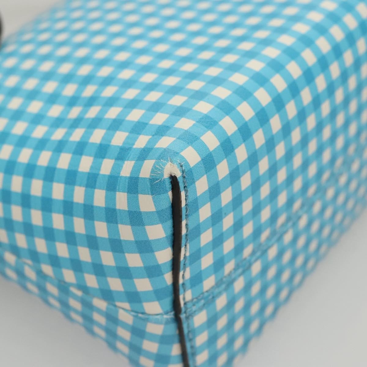 Fendi By The Way Satchel Printed Leather, BLUE, LEATHER, Handbag