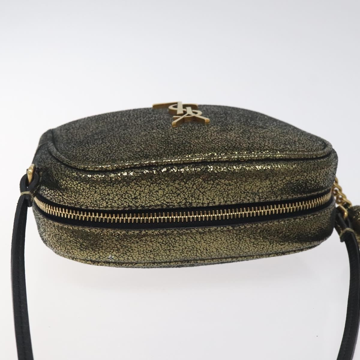 Saint Laurent Classic Monogram Blogger Crossbody Bag Leather, GOLD, LEATHER, Crossbody bag