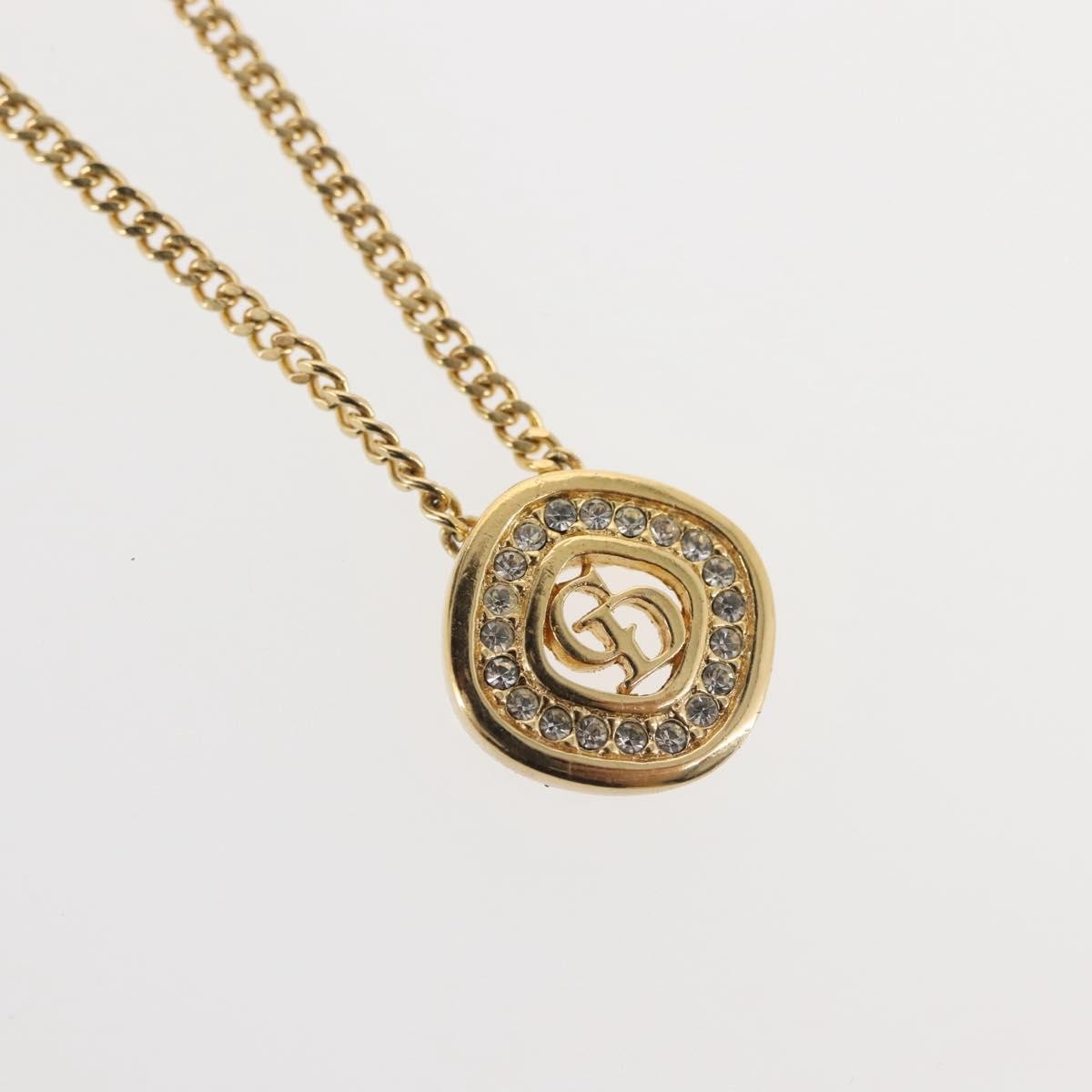 Christian Dior CD Pendant Necklace Metal, GOLD, METAL, Necklace