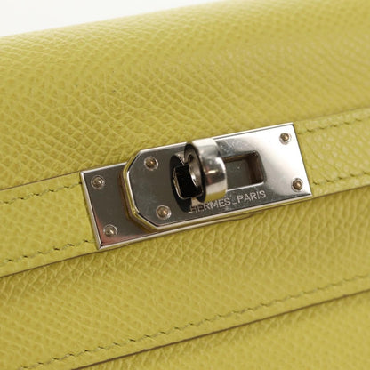 Hermes Kelly Wallet Epsom, YELLOW, LEATHER, Wallets