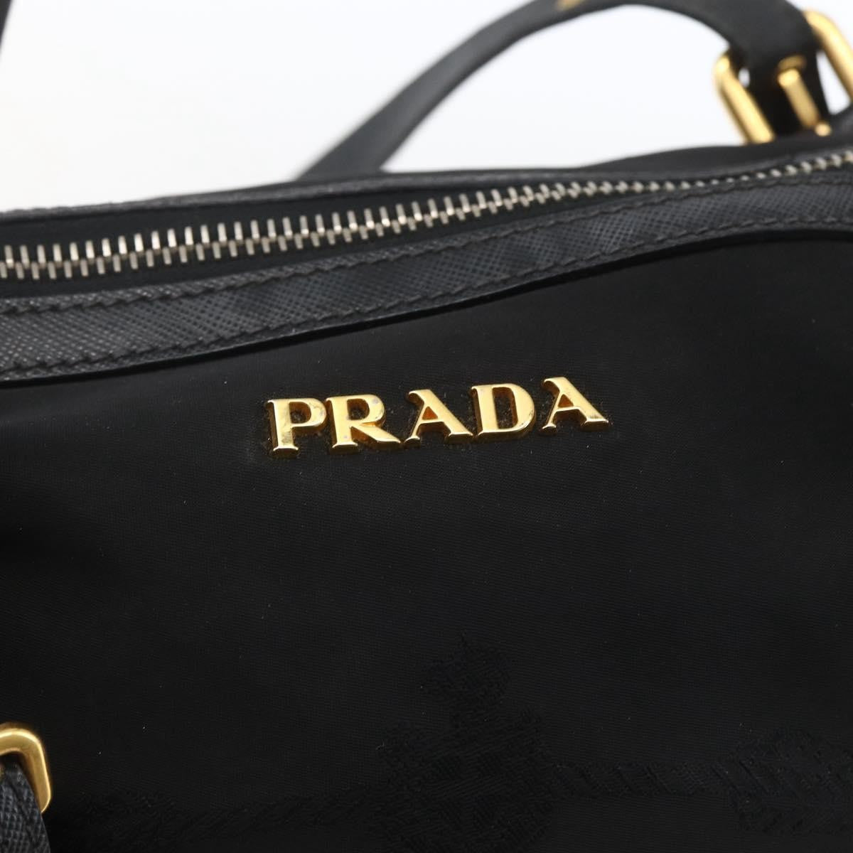 Prada Belted Tote Tessuto, BLACK, NYLON, Tote bag