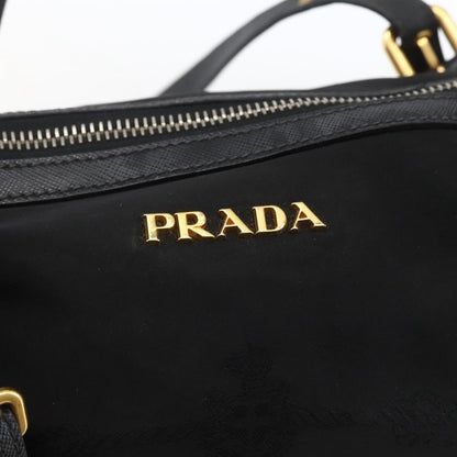 Prada Belted Tote Tessuto, BLACK, NYLON, Tote bag