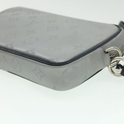 Louis Vuitton Alpha Clutch Limited Edition Monogram Satellite Canvas, SILVER, NYLON, Clutche & pouche