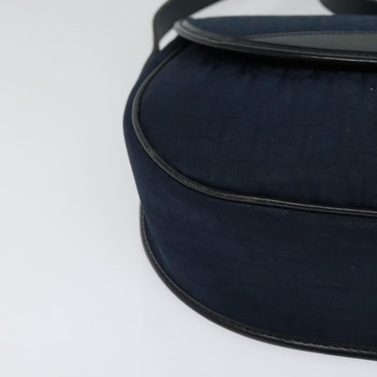 Christian Dior Vintage Trotter Shoulder Bag Canvas, NAVY, CANVAS, Shoulder bag