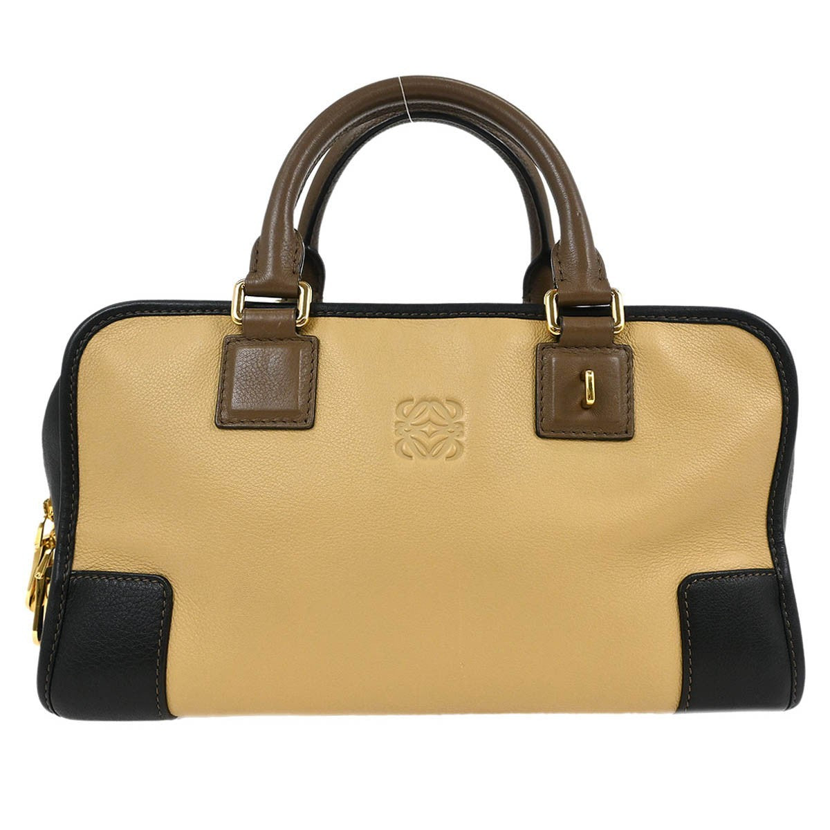Loewe Amazona Bag Leather, BEIGE, LEATHER, Handbag