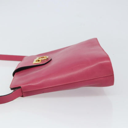 Salvatore Ferragamo Gancini Shoulder Bag Leather, PINK, LEATHER, Shoulder bag