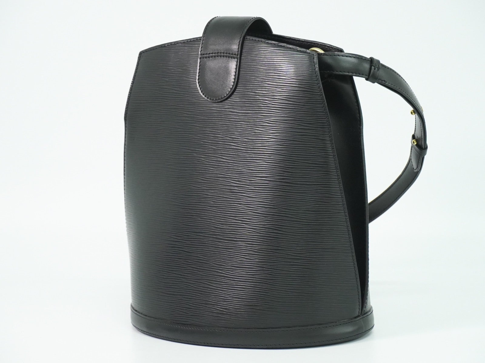 Louis Vuitton Cluny Shoulder Bag Epi Leather, BLACK, LEATHER, Shoulder bag