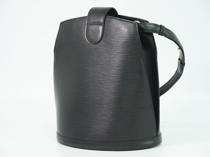 Louis Vuitton Cluny Shoulder Bag Epi Leather, BLACK, LEATHER, Shoulder bag