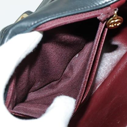 Chanel Vintage CC Pushlock Flap Bag Quilted Lambskin, BLACK, LEATHER, Shoulder bag