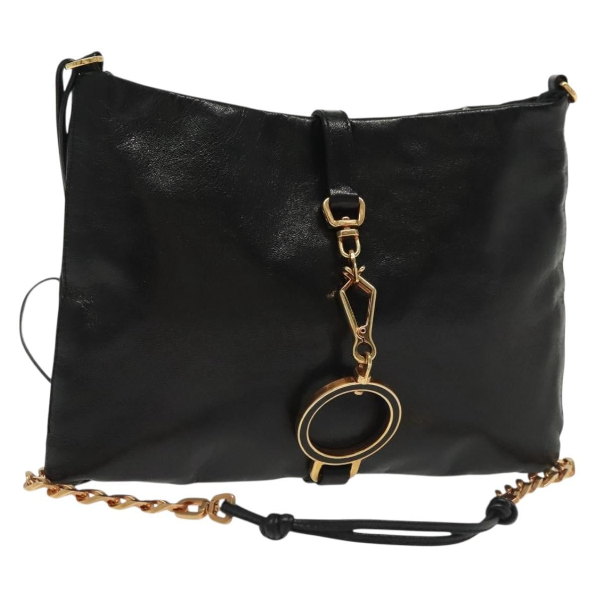 Prada Bow Shoulder Bag Vernice Saffiano Leather, BLACK, LEATHER, Shoulder bag
