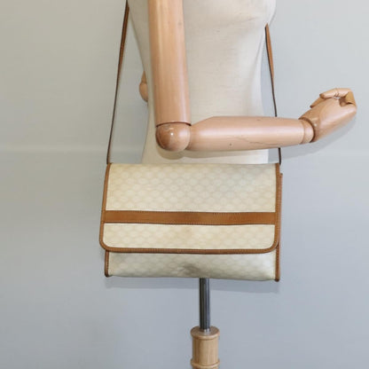Celine Macadam Shoulder Bag PVC Leather, WHITE, PVC, Shoulder bag