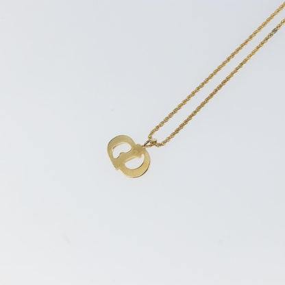 Christian Dior CD Pendant Necklace Metal, GOLD, METAL, Necklace
