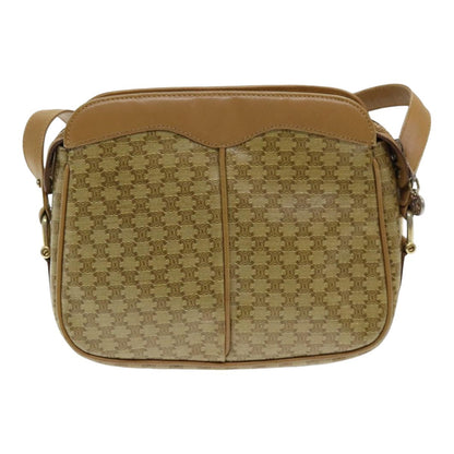 Celine Macadam Shoulder Bag Canvas, BEIGE, CANVAS, Shoulder bag