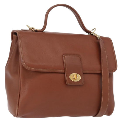 Gucci Vintage Handbag Leather, BROWN, LEATHER, Handbag