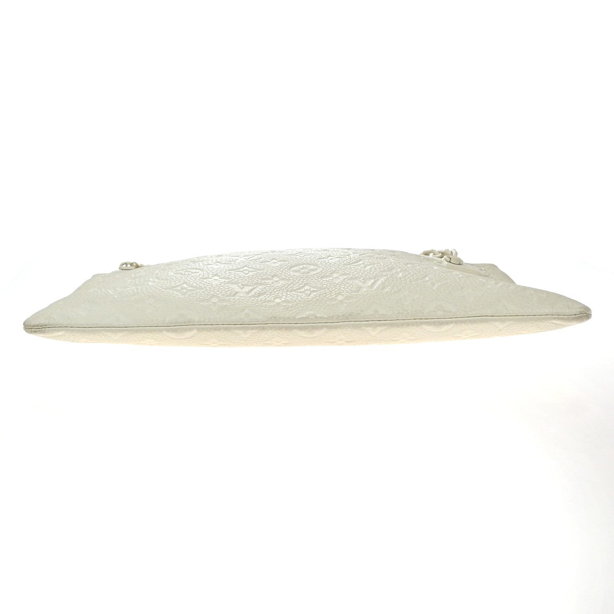 Louis Vuitton Pochette A4 Monogram Taurillon Leather, WHITE, LEATHER, Clutche & pouche