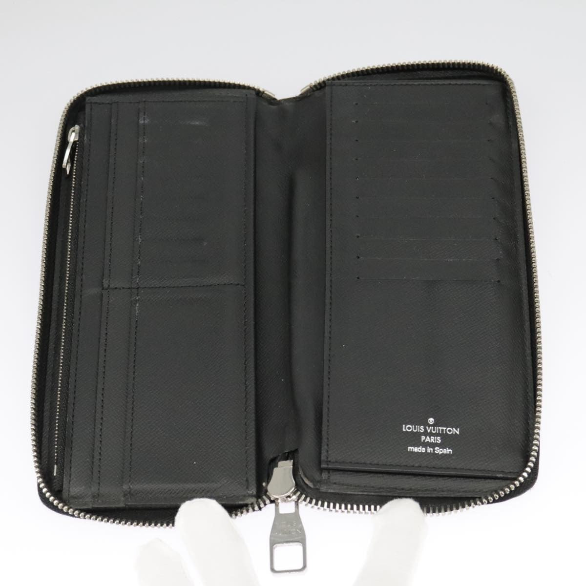 Louis Vuitton Zippy wallet vertical Damier Graphite, BLACK, CANVAS, Wallets