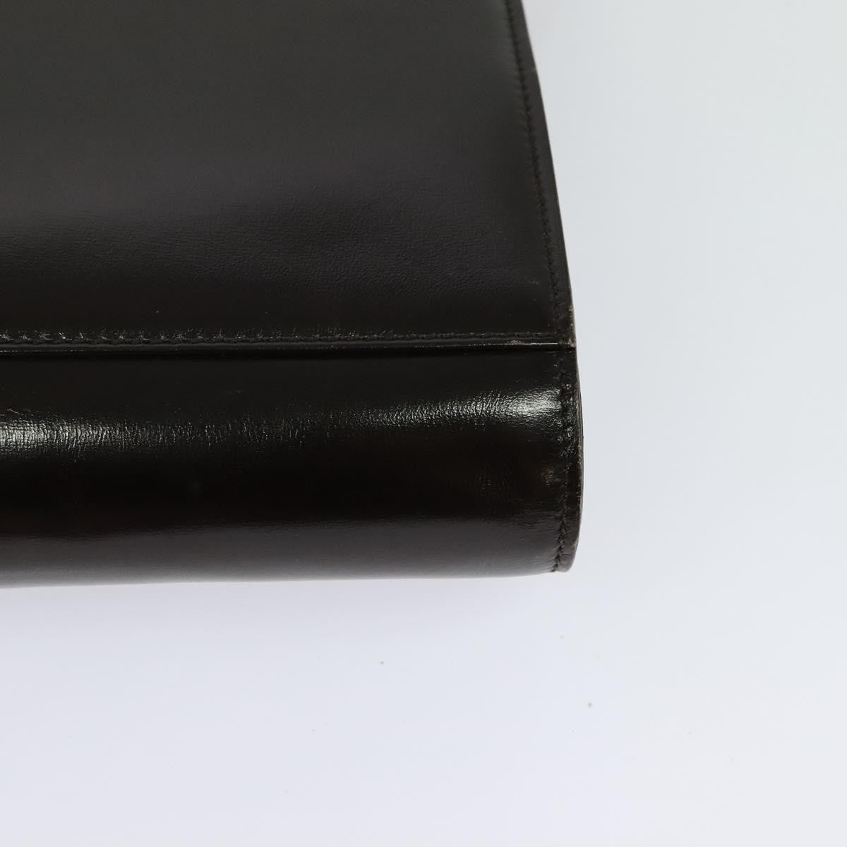 Celine Vintage Circle Logo Crossbody Bag Leather, BLACK, LEATHER, Shoulder bag