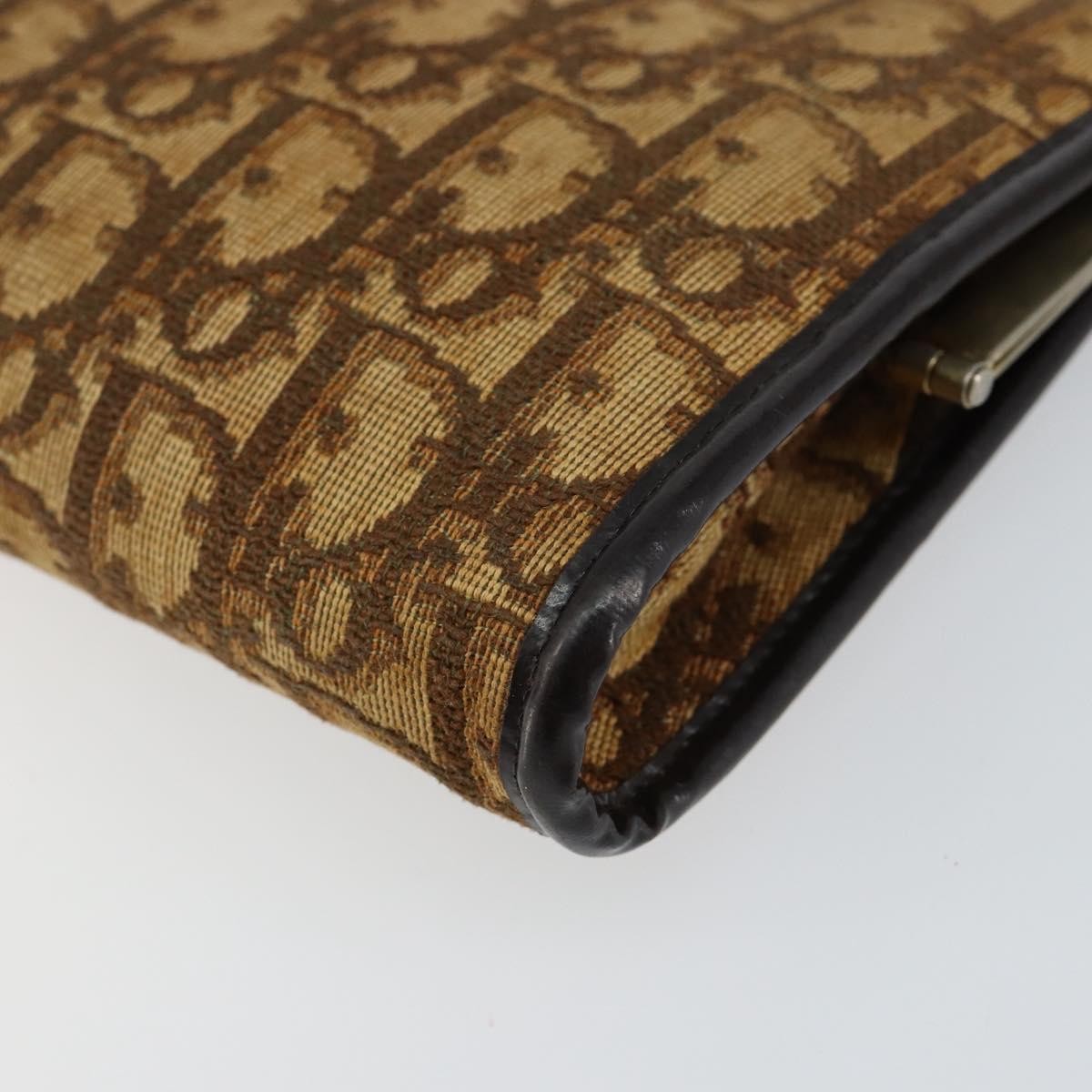 Christian Dior Vintage Frame Clutch Diorissimo Canvas, BROWN, CANVAS, Clutche & pouche