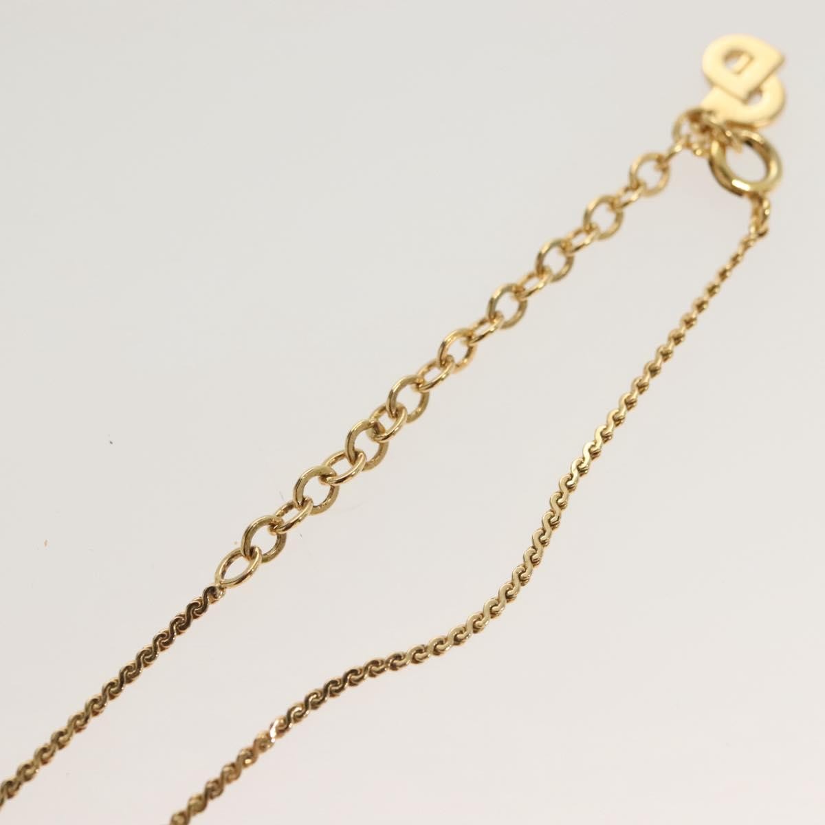 Christian Dior CD Pendant Necklace Metal, GOLD, METAL, Necklace