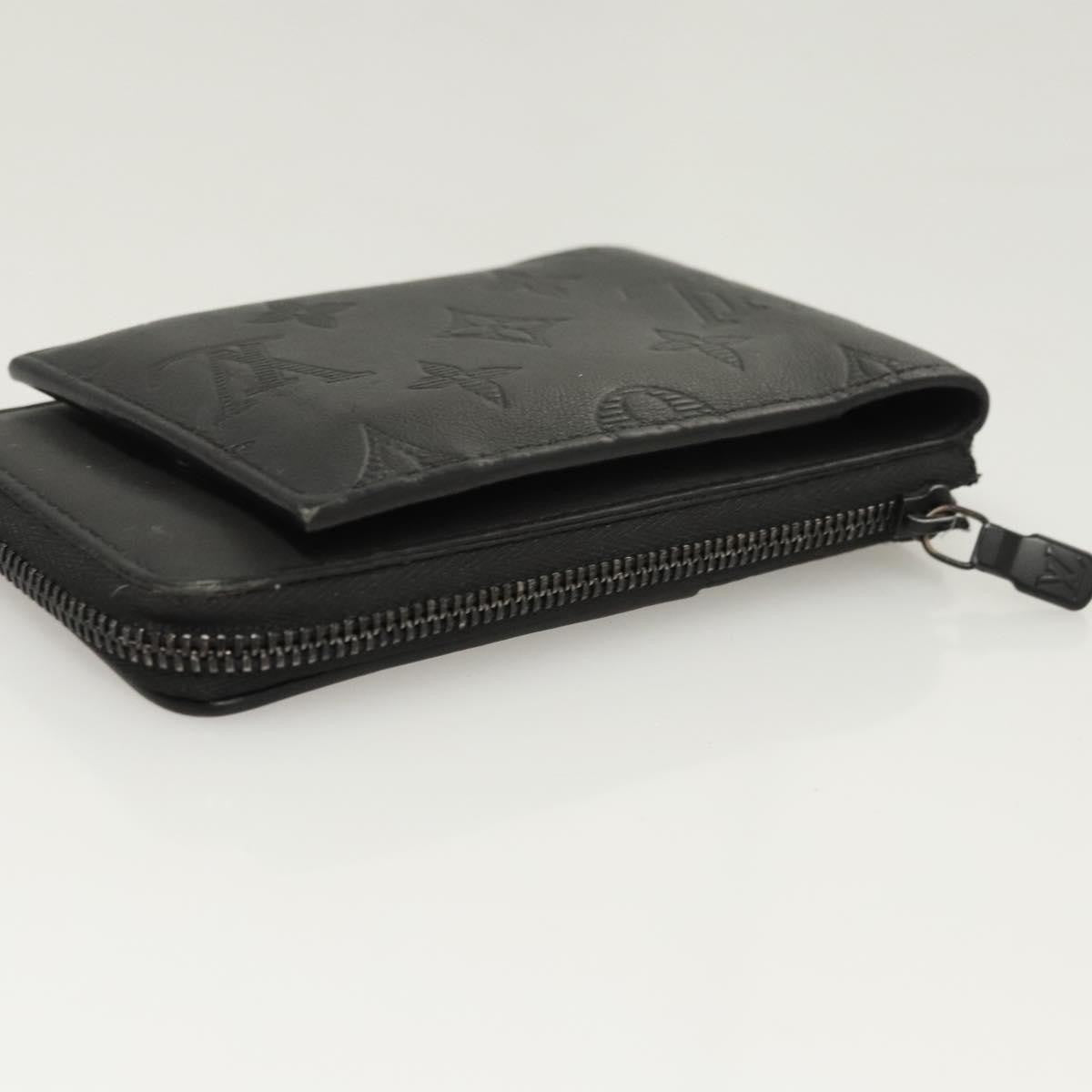 Louis Vuitton Hybrid Wallet Monogram Shadow Leather, Black, Leather, Wallet