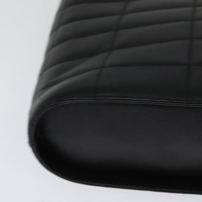Chanel Vintage Chocolate Bar Metal Ring Tote Quilted Leather, BLACK, LEATHER, Tote bag