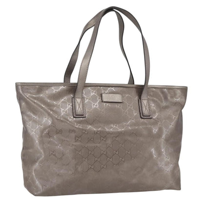 Gucci Plus Tote GG Imprime, SILVER, PVC, Tote bag