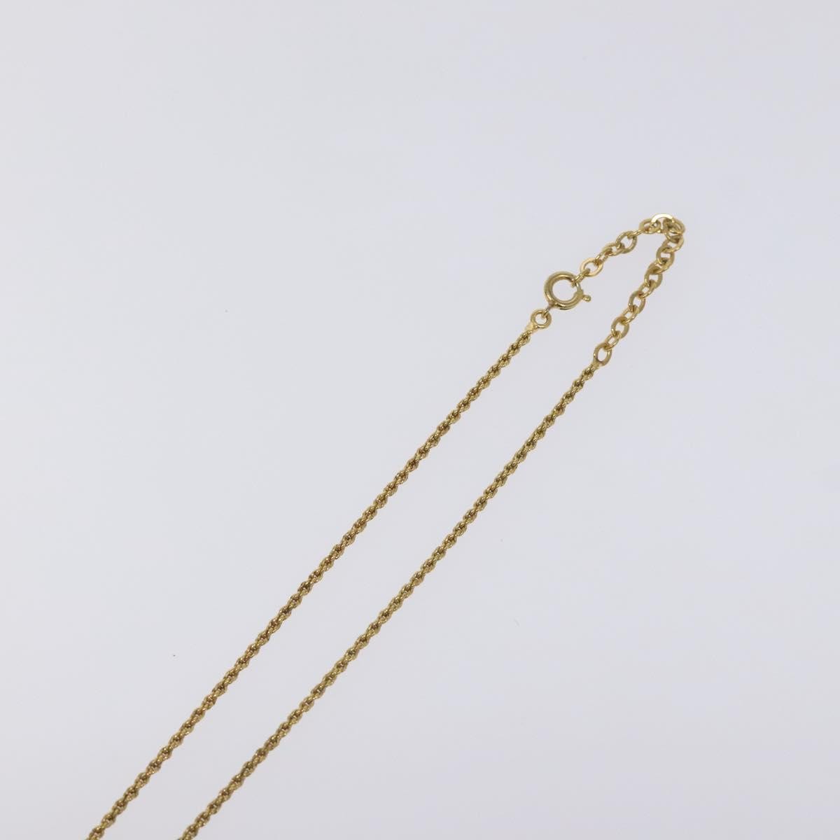 Christian Dior Vintage Logo Round Pendant Necklace Metal, GOLD, METAL, Necklace