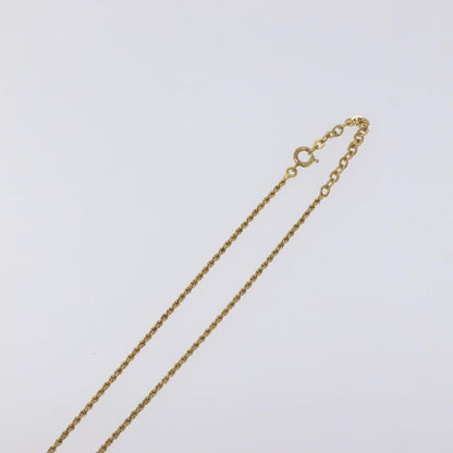 Christian Dior Vintage Logo Round Pendant Necklace Metal, GOLD, METAL, Necklace