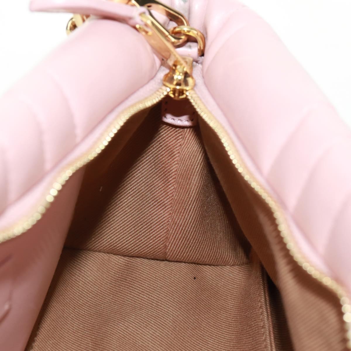 Burberry Lola Zip Shoulder Bag Quilted Leather, PINK, LEATHER, Shoulder bag