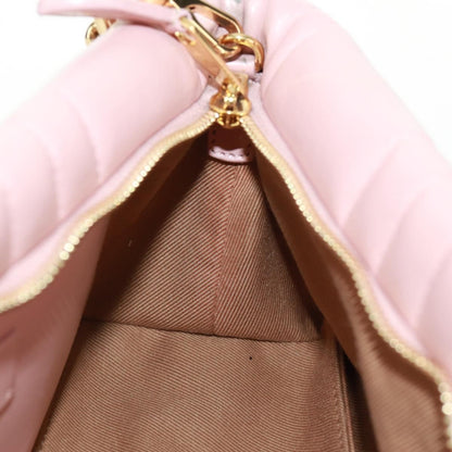 Burberry Lola Zip Shoulder Bag Quilted Leather, PINK, LEATHER, Shoulder bag