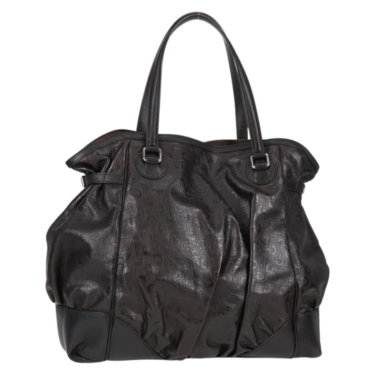 Gucci Full Moon Tote Leather, BLACK, LEATHER, Tote bag