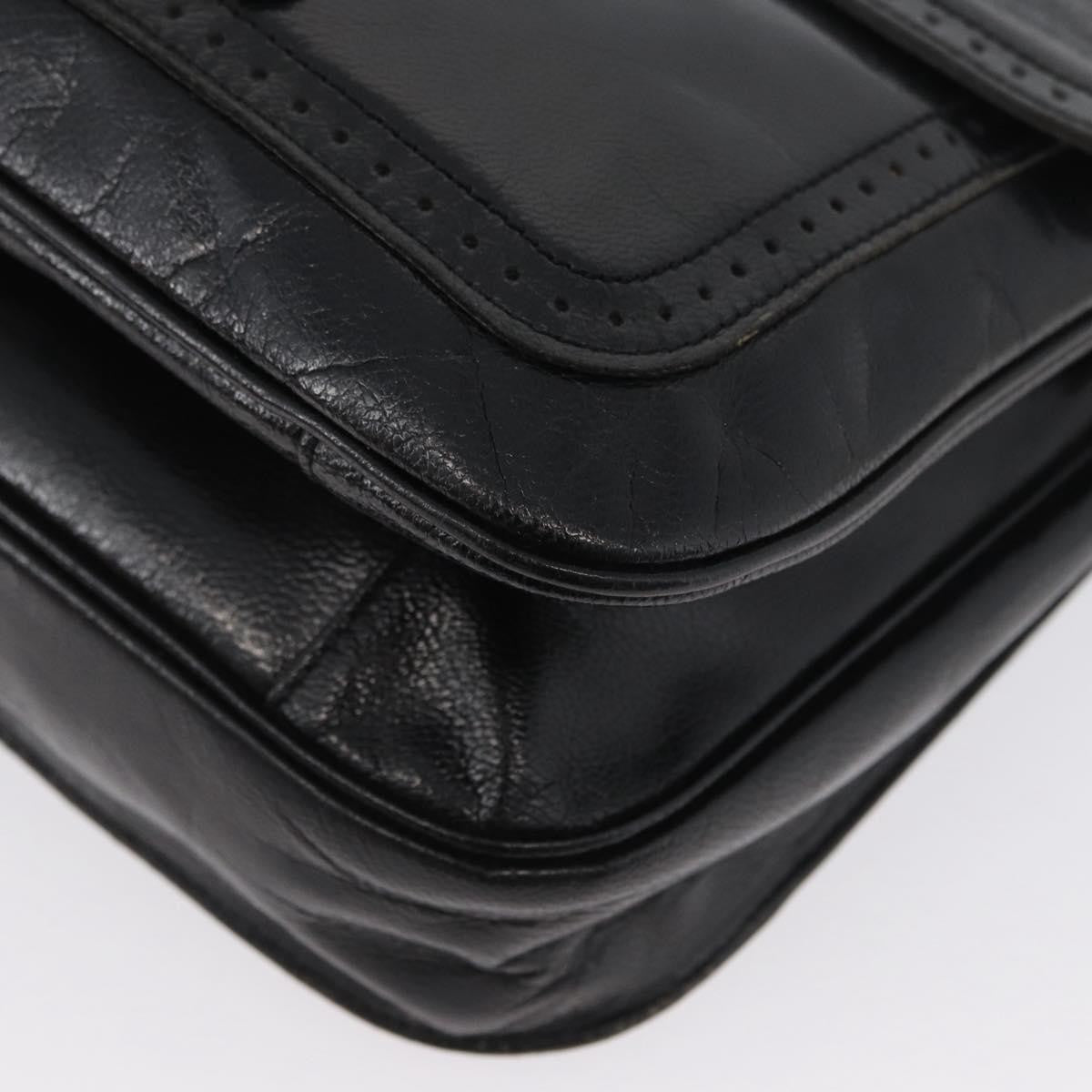 Saint Laurent Vintage Shoulder Bag Leather, BLACK, LEATHER, Shoulder bag