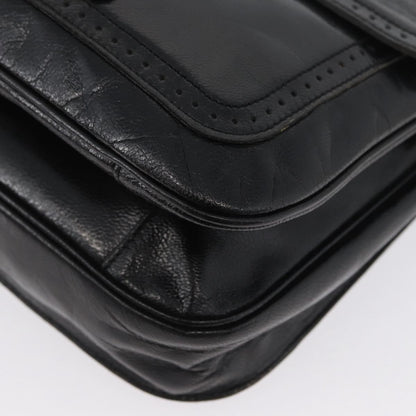 Saint Laurent Vintage Shoulder Bag Leather, BLACK, LEATHER, Shoulder bag
