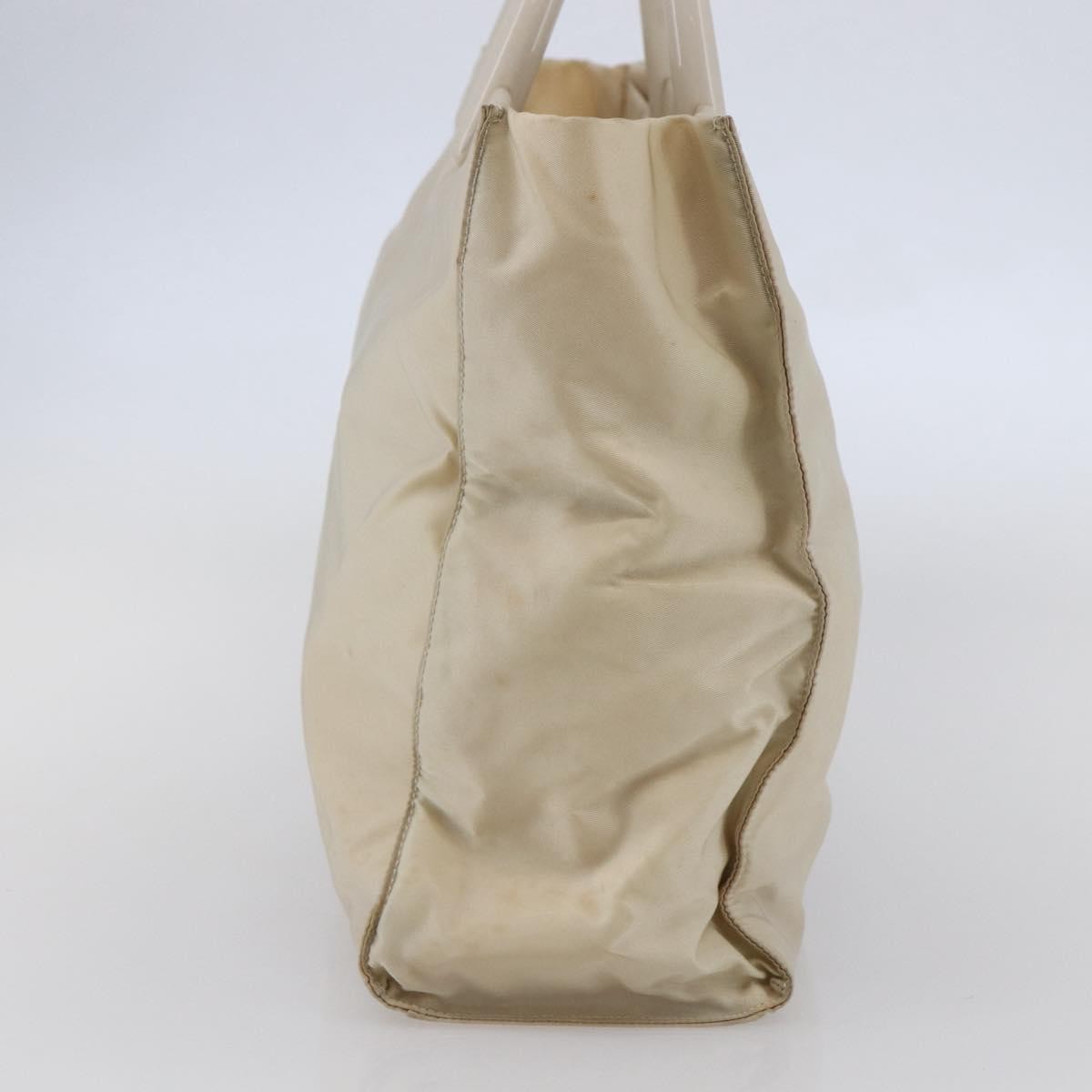 Prada Resin Handle Tote Tessuto, BEIGE, NYLON, Tote bag