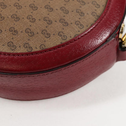Gucci Doraemon Round Shoulder Bag Printed Mini GG Coated Canvas, BEIGE, PVC, Shoulder bag