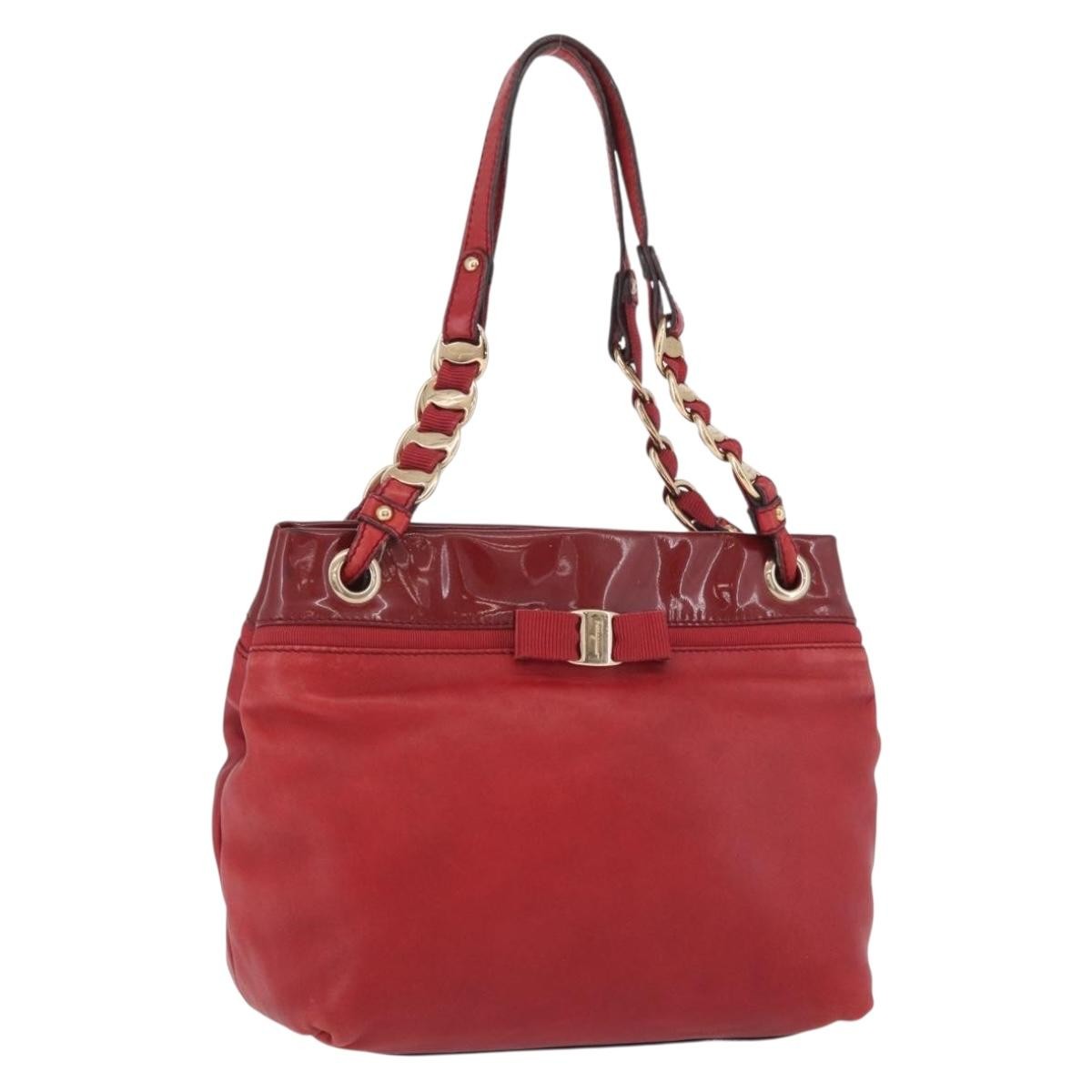 Salvatore Ferragamo Vala tote Leather, RED, LEATHER, Tote bag