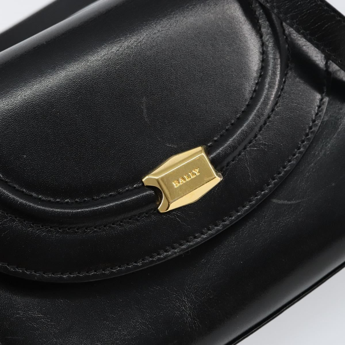 Bally Vintage Handbag Leather, Black, Leather, Handbag