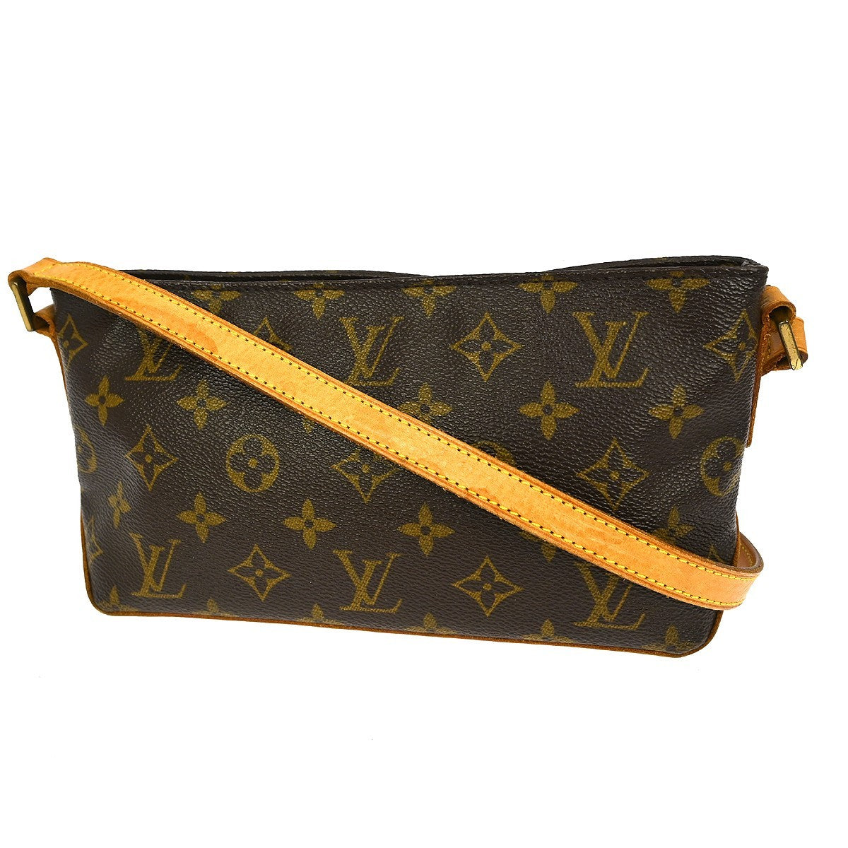 Louis Vuitton Trotteur Handbag Monogram Canvas, Brown, Canvas, Shoulder Bag