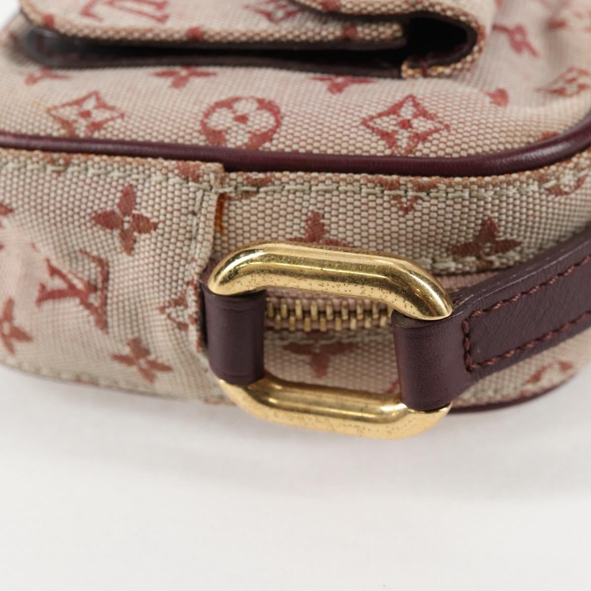Louis Vuitton Juliette Crossbody Bag Mini Lin, RED, CANVAS, Shoulder bag
