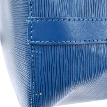 Louis Vuitton Petit Noe Handbag Epi Leather, BLUE, LEATHER, Shoulder bag