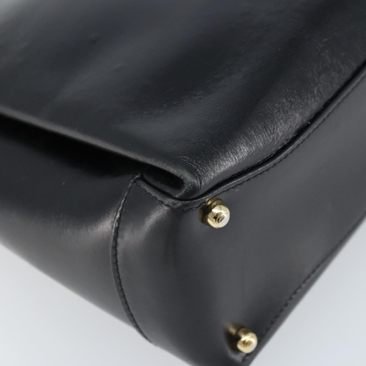 Gucci Vintage Convertible Box Crossbody Bag Leather, BLACK, LEATHER, Handbag