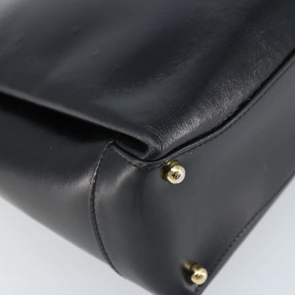 Gucci Vintage Convertible Box Crossbody Bag Leather, BLACK, LEATHER, Handbag
