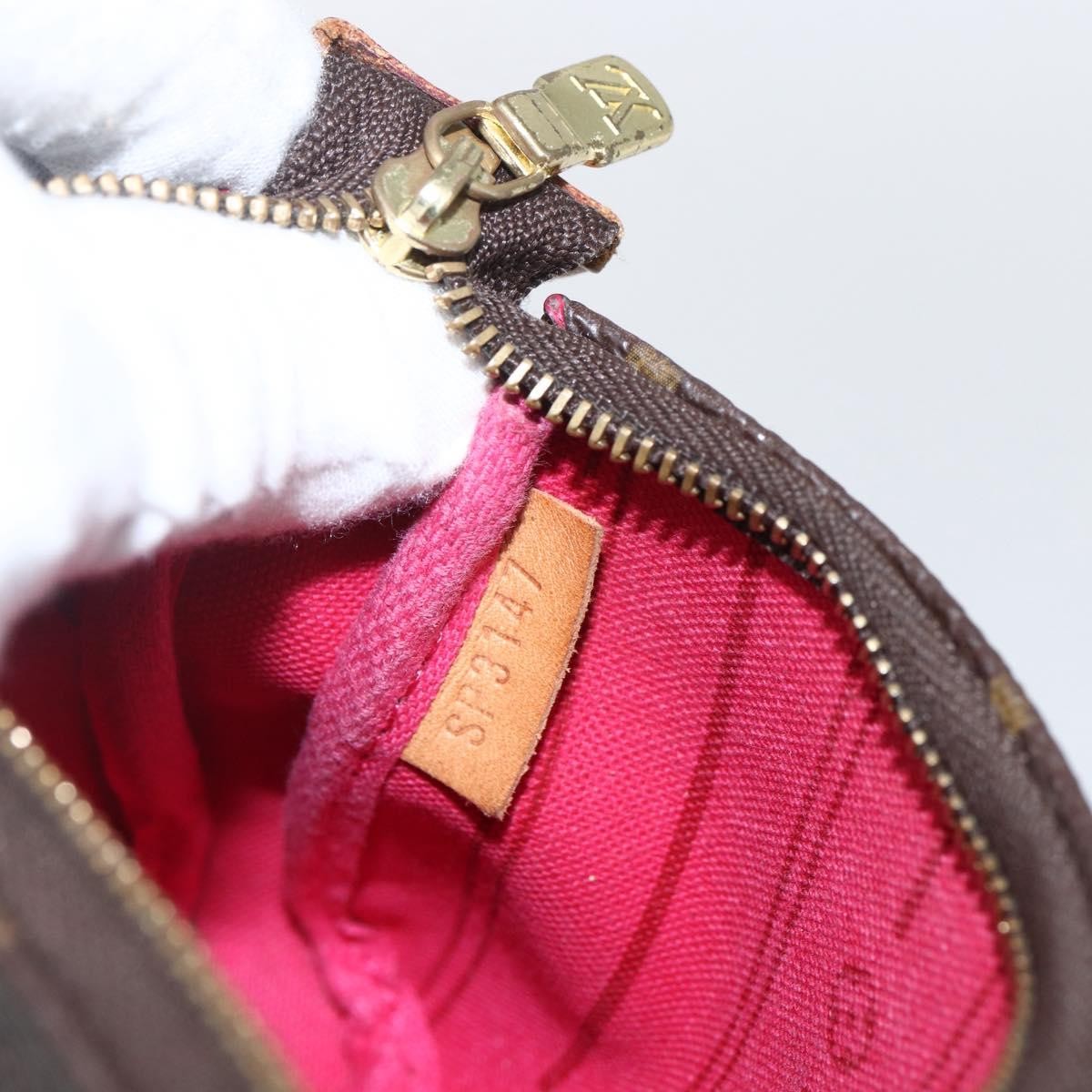 Louis Vuitton Mini pochette accessoires Canvas, BROWN, CANVAS, Clutche & pouche