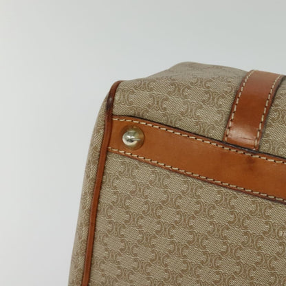Celine Macadam Handbag Macadam with leather, BEIGE, CANVAS, Handbag