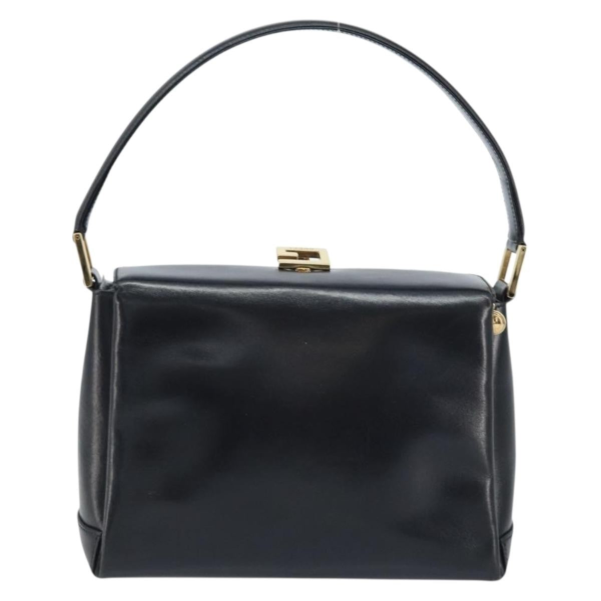 Gucci Vintage Convertible Box Crossbody Bag Leather, BLACK, LEATHER, Handbag