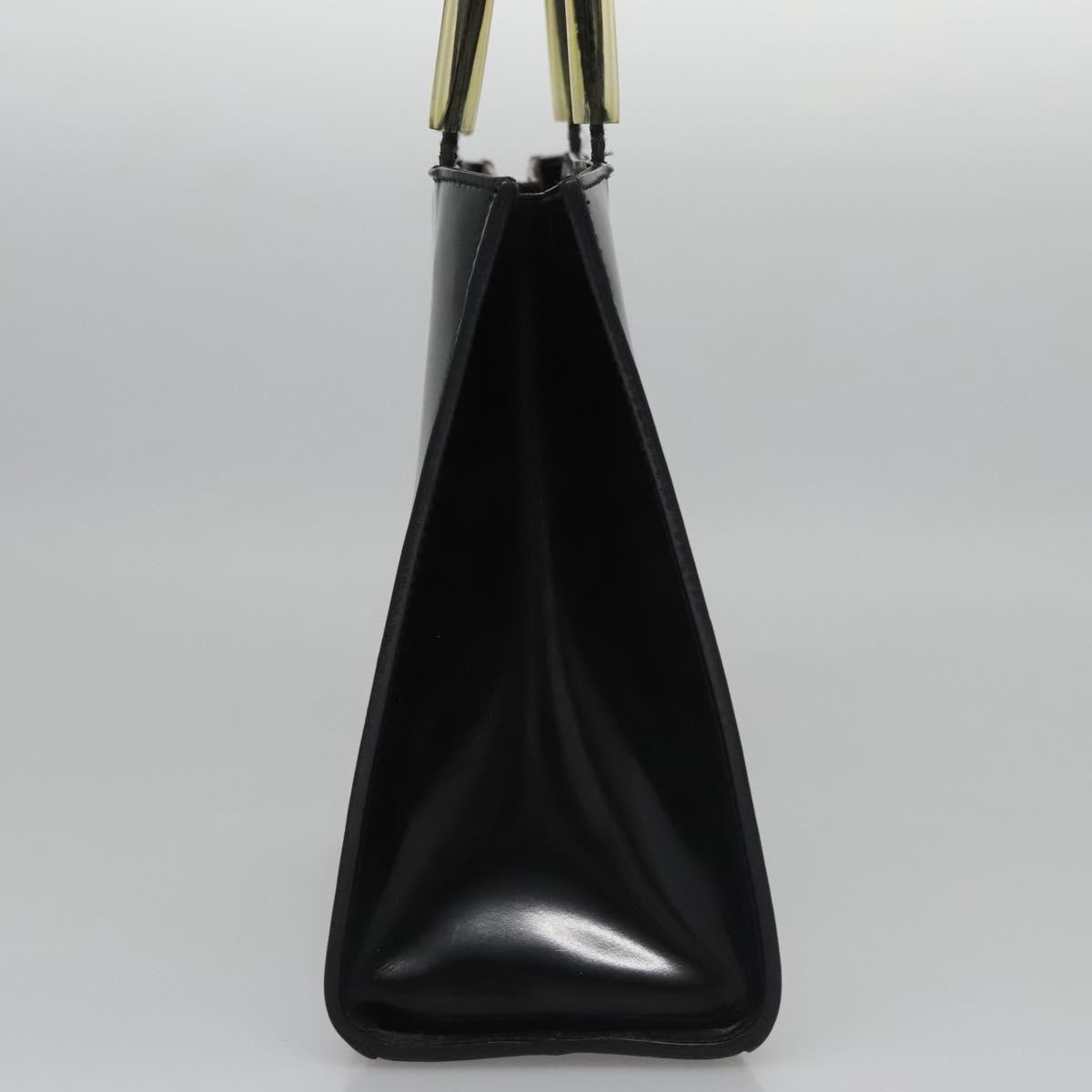 Salvatore Ferragamo Shopper Tote Patent Leather, BLACK, LEATHER, Tote bag