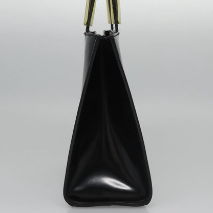 Salvatore Ferragamo Shopper Tote Patent Leather, BLACK, LEATHER, Tote bag