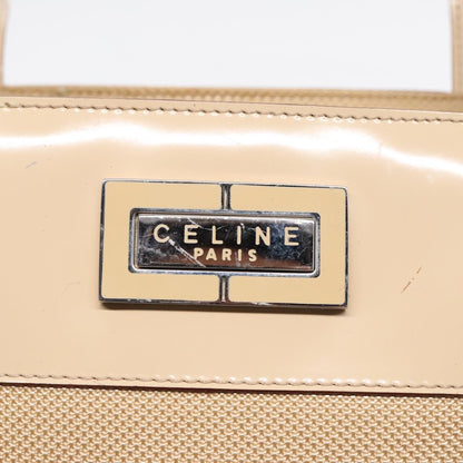 Celine Vintage Shoulder Bag Canvas, BEIGE, CANVAS, Shoulder bag