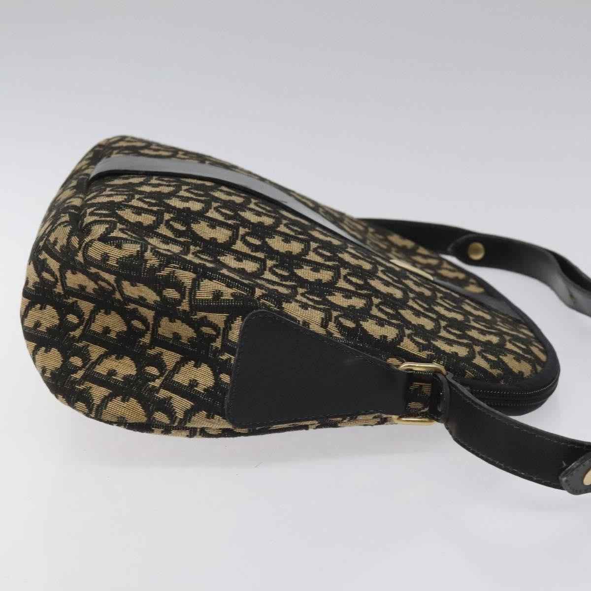 Christian Dior Vintage Trotter Shoulder Bag Canvas, BLACK, CANVAS, Shoulder bag