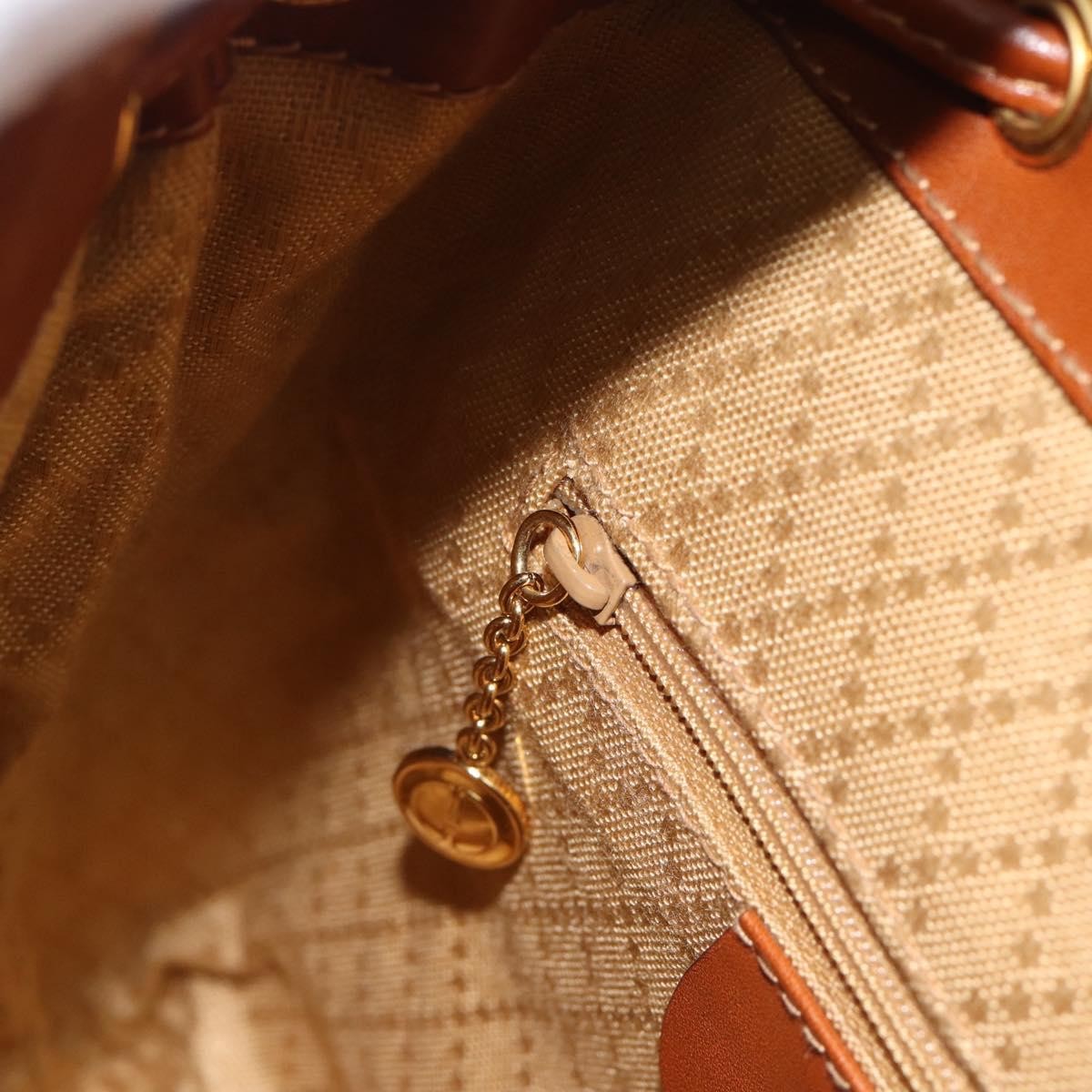 Gucci Vintage Bamboo Backpack Leather, Brown, Leather, Backpack